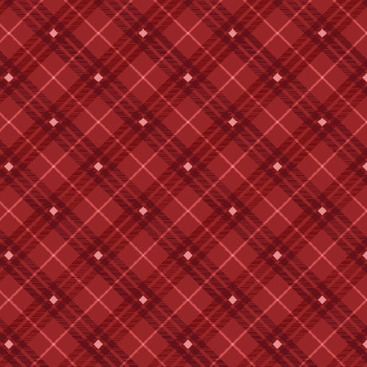 Fabric Henry Glass Red Bias Plaid Basics by the Quarter Yard 9611-88